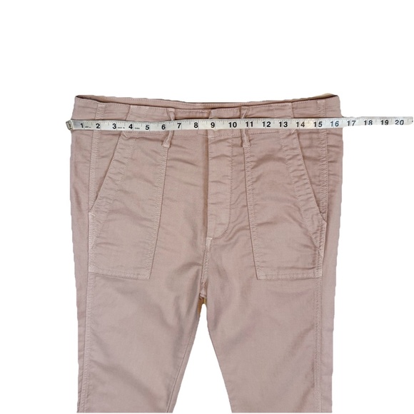 The Great Slouch Army Pants Size 25 Rosewater Pink High Rise Button Fly Ankle - Picture 4 of 16